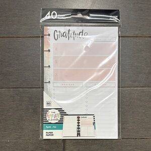 The Happy Planner Gratitude Organizer - Pink and White